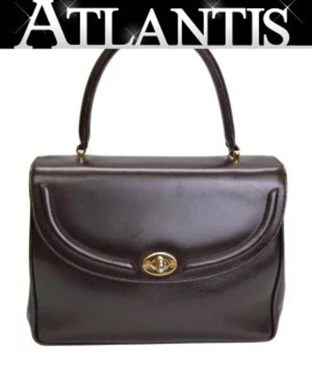 Gucci Turnlock Handbag Leather Brown